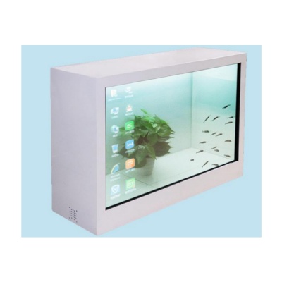 55 inch transparent cabinet infrared advertising machine - computer model
